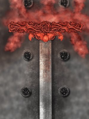 Crucifix of a Crimson God (30x40)