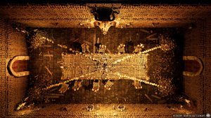 Castle Ravenloft's Hall of Bones | [Animated Battlemap] [32x18] [120px per Square] [Gridless] [3D Rendered] [OC] | Beneos Battlemaps