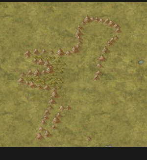 Trying to make a silloute of a god who died with mountains send help