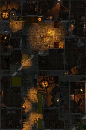 map set: HIDDEN SIDE ALLY - merchant of secrets, 16x24 (day/night in several levels & "merchant placable" & visuals)