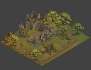 Isometric battlemap bundle for VTT