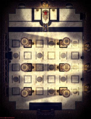 Throne Room - Game Of Thrones inspired by MapleMapsDnD | [Battle Map] [No AI] [OC] [Art]