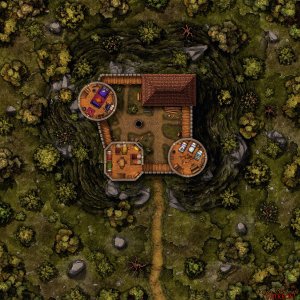 Hilltop Fort 40x40 battle map