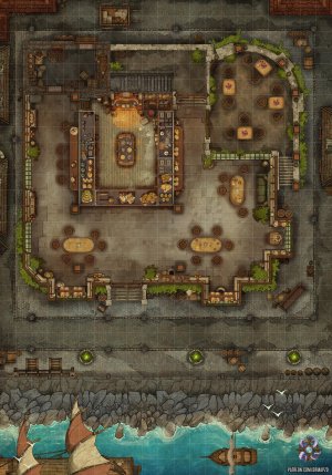 Seaside Bakery Battle Map 21x30