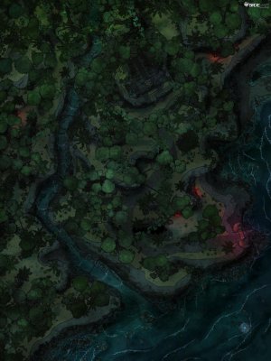 Island Temple Ruins [FREE Module Included] - [72x96]