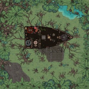 Ship on a tree, Voodoo Hag lair (50x50)
