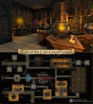 Lair of the Lich-Labs & Forges (52x29)