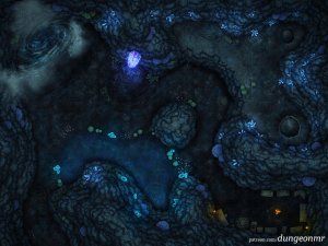 Swirlstone Cavern - 48×36 - A Spiral‑Carved Underdark Chamber