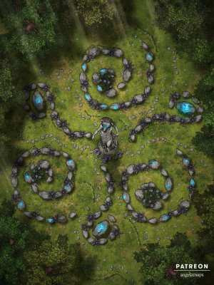 Old Druid Ruins [battlemap] from Angela Maps - 3 levels! [animated] [art]