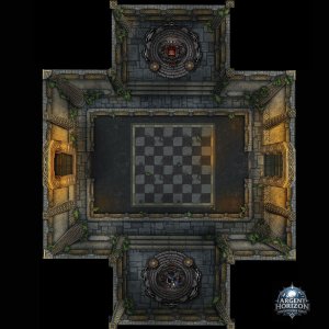 Battle Chessboard with top-down token pieces.