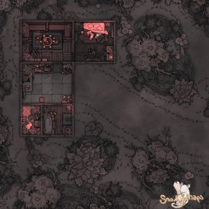 [20x20] Abandoned Forest Hut Blood