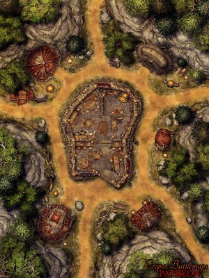 Do you have what it takes to drink with orcs? - The Broken Mug (Orcish Alehouse) 30x40 battle map