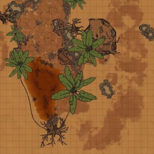 Ransacked desert outpost