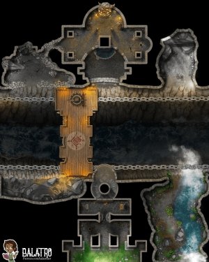 The Shifting Dungeon serves as tomb, temple, and trial all in one. Heroes navigate the bridge across the chasm’s river to prove themselves in the eyes of the ancestors buried there.