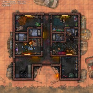 Slum apartment block in the Outbacks