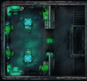 Command Center Battle-Map (2-Stages of Lighting, Free Set)