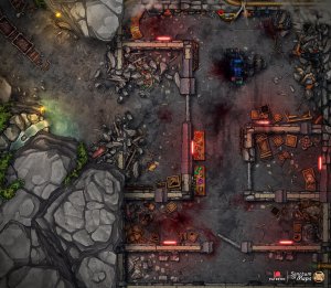 Ruined Gnomish Lab - Bloody - 21x18