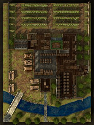 Country Vineyard Map: Have the PCs been invited to a party, or are they investigating a crime? Or are they just stealing good booze?
