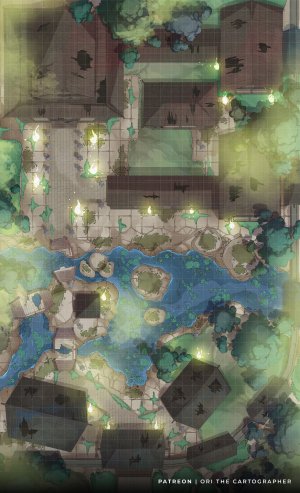Haunted Japanese Courtyard [28x46][NoAI] | Ori the Carto