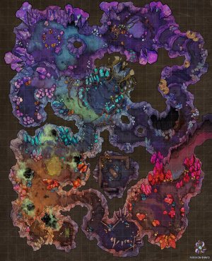Giant Worm Nest Battle Map 26x32