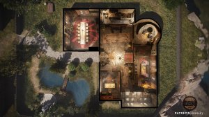 Rainhill Manor - Animated/Static Battlemap (day/night, multi-floor)