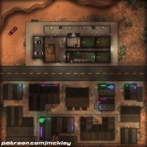16 Cyberpunk Battlemaps