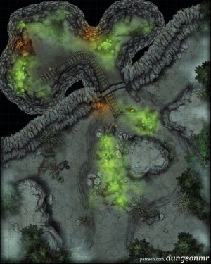 Graven Gulch — Wererat Infested Mine | Lost Mines of Barovia (24x30 Battlemap)