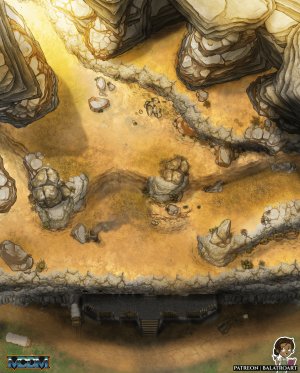 Open Hand Waystation, a collaboration dungeon map for an upcoming Encounter Book for Draw Steel by MCDM.