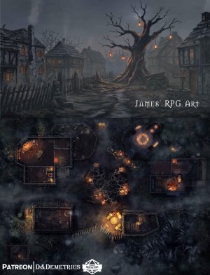 Shadowfell Hamlet [50x38] | 14 Variants of an unsettling village