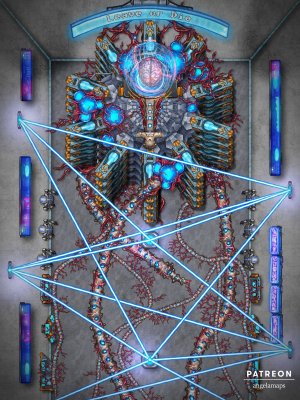 Hive Mind [battlemap] from Angela Maps - Are you rescuing a friend from the hive, or just trying to destroy it? 4 versions! [art]