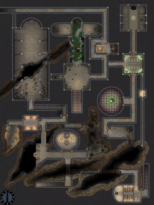Caverns of Thracia: Dungeon Level 1 (60x80)