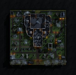 [OC] I made a free haunted cemetery battlemap — Day/Night + Grid/Gridless