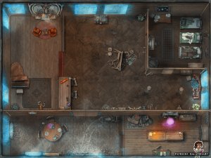 We can survive the blizzard in here! Look, there is even a nice fire burning and strong sturdy doors!