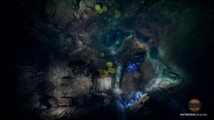 The Whispering Depths | Animated Cave Battle Map with Waterfalls & Forgotten Ruins