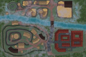Iron Age celtic hillfort and surrounding farms.