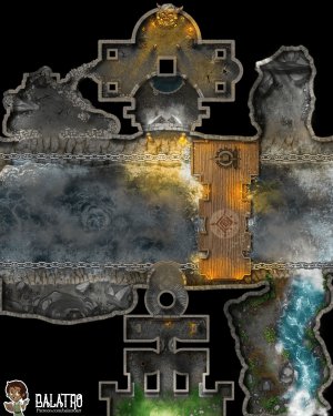 The Shifting Dungeon serves as tomb, temple, and trial all in one. Heroes navigate the bridge across the chasm’s river to prove themselves in the eyes of the ancestors buried there.