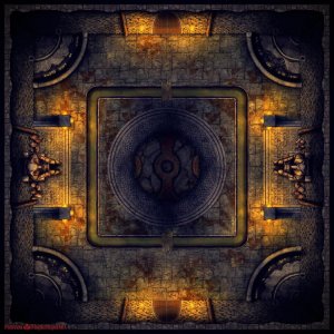 Ancient Dungeon Puzzle Room (20x20) | [Battle Map] [No AI] [OC] [Art]