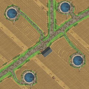 [60x60] Golden fields of grain