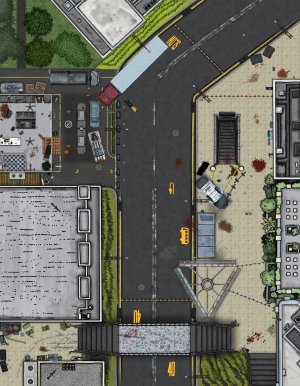 Zombie Outbreak - City Street 2 [35x45]