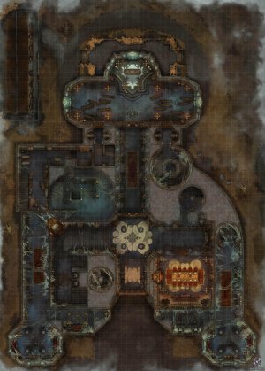 Vampire Castle Interior Part 1 Battle Map 48x67