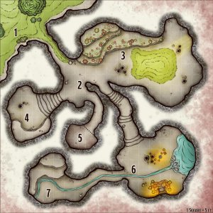 Map 319 - The Goblin Lair - Cavern Map