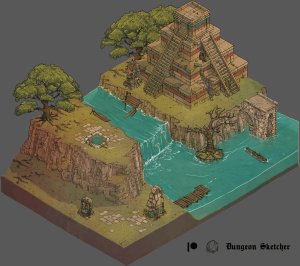 Isometric battlemap bundle for VTT