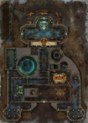 Vampire Castle Interior Part 2 Battle Map 48x67