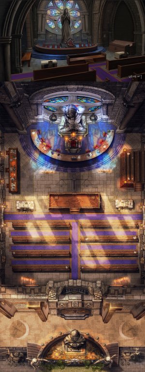 Court of Veridice [30x60] | 18 Variants | Saints of Ruin | Veridice, Fallen Saint of Justice