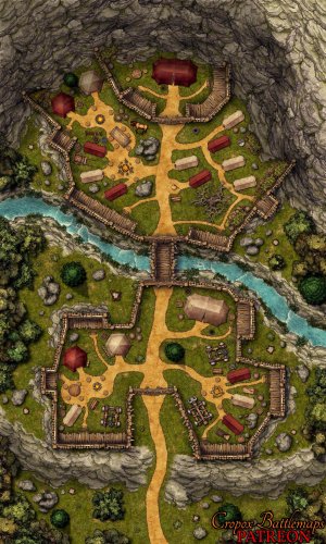 Mercenary War Camp 30x50 battle map