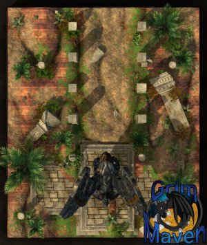 "Sphinx"(27x32) can you face the ruins of the sphinx and leave to tell the tale? Are they variant maps or just all the different sphinxes your players need to meet across the world?