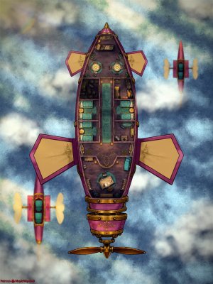 Elven Airship, 7 Variants by MapleMapsDnD | [Battle Map] [No AI] [OC] [Art]