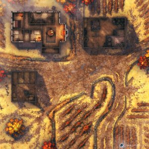 [OC] Will your party find all of the pumpkin mimics on the Farmstead before they find your party? [25x25]