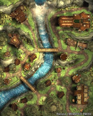 Grizzly Hills | Mountain Village & Scene [80 x 100]