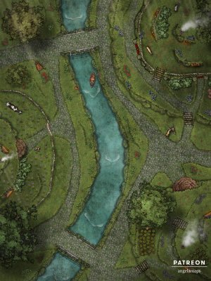 Halfling Village [battlemap] from Angela Maps - 2 versions! [animated] [art]